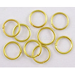 Iron Open Jump Rings, Round, Nickel Free, Golden, 5x0.7mm, 21 Gauge, 5x0.7mm, Inner Diameter: 3.6mm, about 22000pcs/1000g(NFJRG5mm)