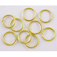 Iron Open Jump Rings, Nickel Free, Golden, 5x0.7mm, 21 Gauge, 5x0.7mm, Inner Diameter: 3.6mm, about 22000pcs/1000g(NFJRG5mm)