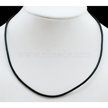 Кожа ожерелье шнура с латунной застежкой(NFS102-1)-2
