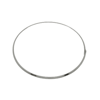 Brass Necklace Making, Rigid Necklaces, Platinum Color, Size: necklace: about 128mm inner diameter, wire: about 3mm