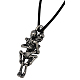 Zinc Alloy Skull Necklaces for Halloween(NJEW-R009)-1