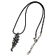 Zinc Alloy Skull Necklaces for Halloween(NJEW-R009)-2