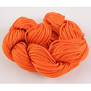 Nylon Thread, Nylon Jewelry Cord for Custom Woven Bracelets Making, Orange, 1mm, 28m/batch(NT002)