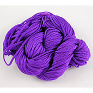 Nylon Thread, Nylon Jewelry Cord for Custom Woven Bracelets Making, Dark Violet, 1mm, 28m/batch(NT005)