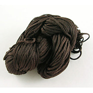 Nylon Thread, Nylon Jewelry Cord for Custom Woven Bracelets Making, Coffee, 1mm, 28m/batch(NT026)