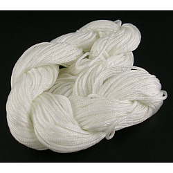 Nylon Thread, Nylon Jewelry Cord for Custom Woven Bracelets Making, White, 1mm, 28m/batch(NT001)