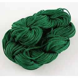 Nylon Thread, Nylon Jewelry Cord for Custom Woven Bracelets Making, Dark Green, 1mm, 28m/batch(NT011)