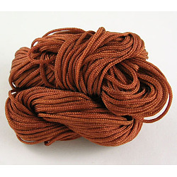 Nylon Thread, Nylon Jewelry Cord for Custom Woven Bracelets Making, Sienna, 1mm, 28m/batch(NT025)