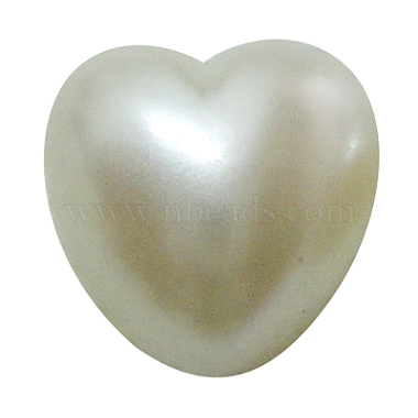 8mm White Heart Acrylic Cabochons