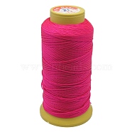 Nylon Sewing Thread, 12-Ply, Spool Cord, Deep Pink, 0.6mm, 150yards/roll(OCOR-N12-31)