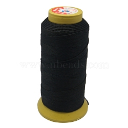 Nylon Sewing Thread, 6-Ply, Spool Cord, Black, 0.43mm, 500yards/roll(OCOR-N6-2)