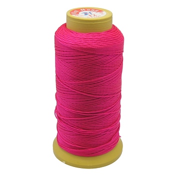 Nylon Sewing Thread, 12-Ply, Spool Cord, Deep Pink, 0.6mm, 150yards/roll