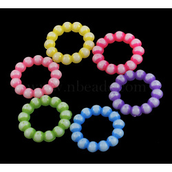 Acrylic Beads, Craft Style, Rondelle, Mixed Color, 14.5mm in diameter, 2.5mm thick, about 2500pcs/500g(PAB2840Y)