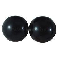 Imitated Pearl Acrylic Beads, Round, Black, 16mm, Hole: 2mm, about 220pcs/500g(PACR-16D-5-1)