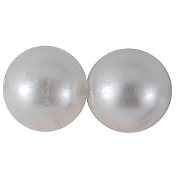 Imitated Pearl Acrylic Beads, Round, Snow, 12mm, Hole: 2mm, about 570pcs/500g(PACR-12D-1)