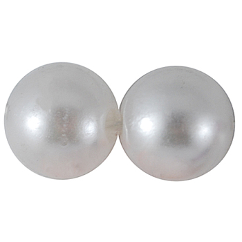 Imitated Pearl Acrylic Beads, Round, Snow, 12mm, Hole: 2mm, about 570pcs/500g