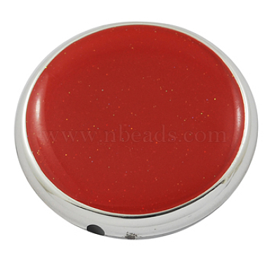 30mm Red Flat Round Acrylic Beads