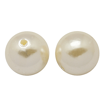 Acrylic Beads, Imitation Pearl Style, Round, Creamy White, 16mm in diameter, about 240pcs/500g