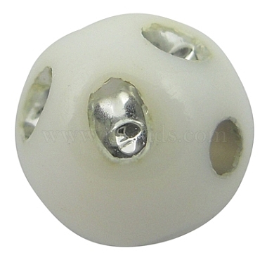 8mm White Round Acrylic Beads