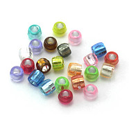 Acrylic Beads, Column, Mixed Color, Size: about 4mm in diameter, hole: 2mm, about 14500/500g(PBB22P9012)