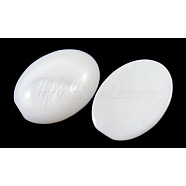 White Cabochon, Freshwater Shell Beads, Oval, 20mm long, 15mm wide, 2.5~3.5mm thick(PBB237Y)