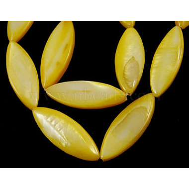 21mm Yellow Rice Freshwater Shell Beads
