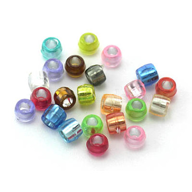 4mm Mixed Color Column Acrylic Beads