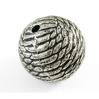 20mm Silver Round Acrylic Beads