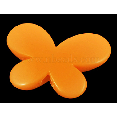 29mm Orange Butterfly Acrylic Beads