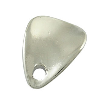 CCB Plastic Pendants, Triangle, Nickel Color, about 19mm long, 14mm wide, 3.5mm thick, hole: 2.5mm