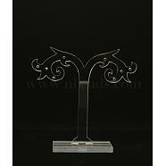 Plastic Earring Display Stand, Jewelry Display Rack, Jewelry Tree Stand, 3cm wide, 8cm long, 8.3cm high(PCT015-037)