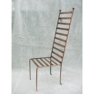 Iron Pedestal Display Stand, Jewelry Display Rack, Red Copper, Chair, about 11.5cm wide, 40cm high(PCT063-02)