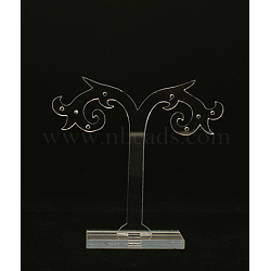 Plastic Earring Display Stand, Jewelry Display Rack, Jewelry Tree Stand, 3cm wide, 8cm long, 8.3cm high(PCT015-037)