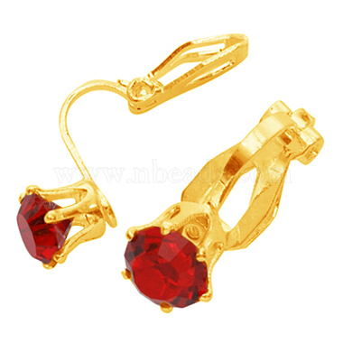 Brass Clip on Earrings(PFE005-G)-2