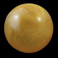 Acrylic Imitation Gemstone Beads, Round, Gold, 10mm in diameter,  hole: 2mm, about 1111pcs/500g(PGB281Y-7)