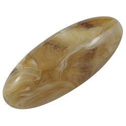 Acrylic Imitation Gemstone Beads, Oval, Tan, 44mm long, 17.5mm thick, hole: 3.5mm, about 62pcs/500g(PGB273Y-4)