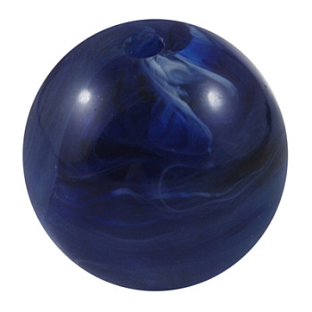 Acrylic Imitation Gemstone Beads, Round, Dark Blue, 20mm in diameter, hole: 3mm, about 113pcs/500g