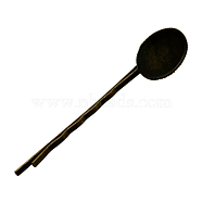 Iron Hair Bobby Pin Findings, Oval, Antique Bronze, 65x2x2mm(PHAR-Q028-AB)