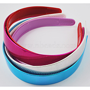 Plain Acrylic Hair Band Findings, with Teeth, Mixed Color, about 25mm wide, 12pcs/bag
(PJH812Y)
