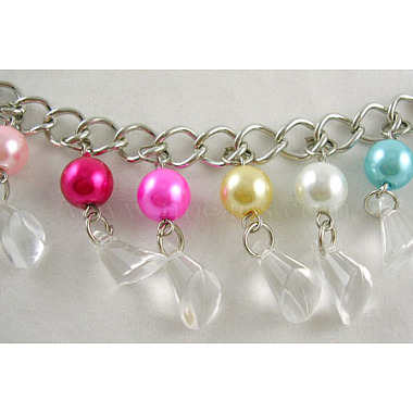40 inch Chain Belt With Acrylic & Glass Pearl Beads 10~12mm(PJW007)-3