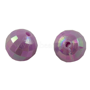 8mm Purple Round Acrylic Beads