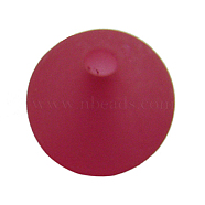 Round Transparent Acrylic Beads, Frosted, Red, 8mm, Hole: 1.5mm, about 1800pcs/500g(PL582-3)
