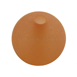 Round Transparent Acrylic Beads, Frosted, Orange, 8mm, Hole: 1.5mm, about 1800pcs/500g(PL582-7)