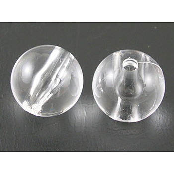 Transparent acrylic beads, Round, White, about 6mm in diameter, hole:1.5mm, about 4000pcs/500g