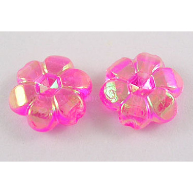 10mm DeepPink Flower Acrylic Beads