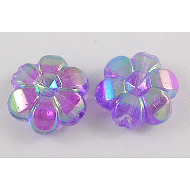 10mm DarkOrchid Flower Acrylic Beads