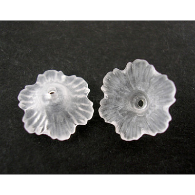 11mm Clear Flower Acrylic Beads