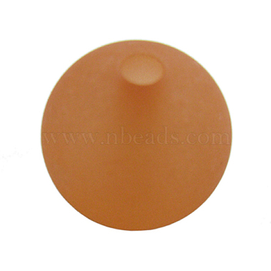 8mm Orange Round Acrylic Beads