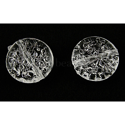 Transparent Acrylic Beads, Flat Round, Clear, about 15mm in diameter, 5.5mm thick, hole: 1.5mm, about 690pcs/500g(PL691-1)