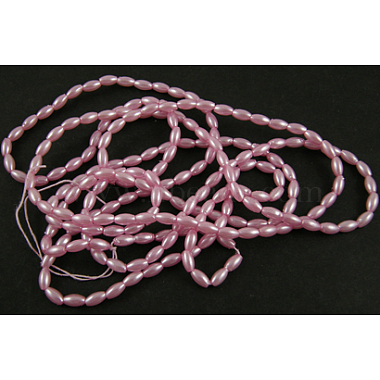 8mm Pink Rice Acrylic Beads
